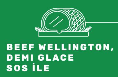 Beef Wellington, Demi Glace sos ile